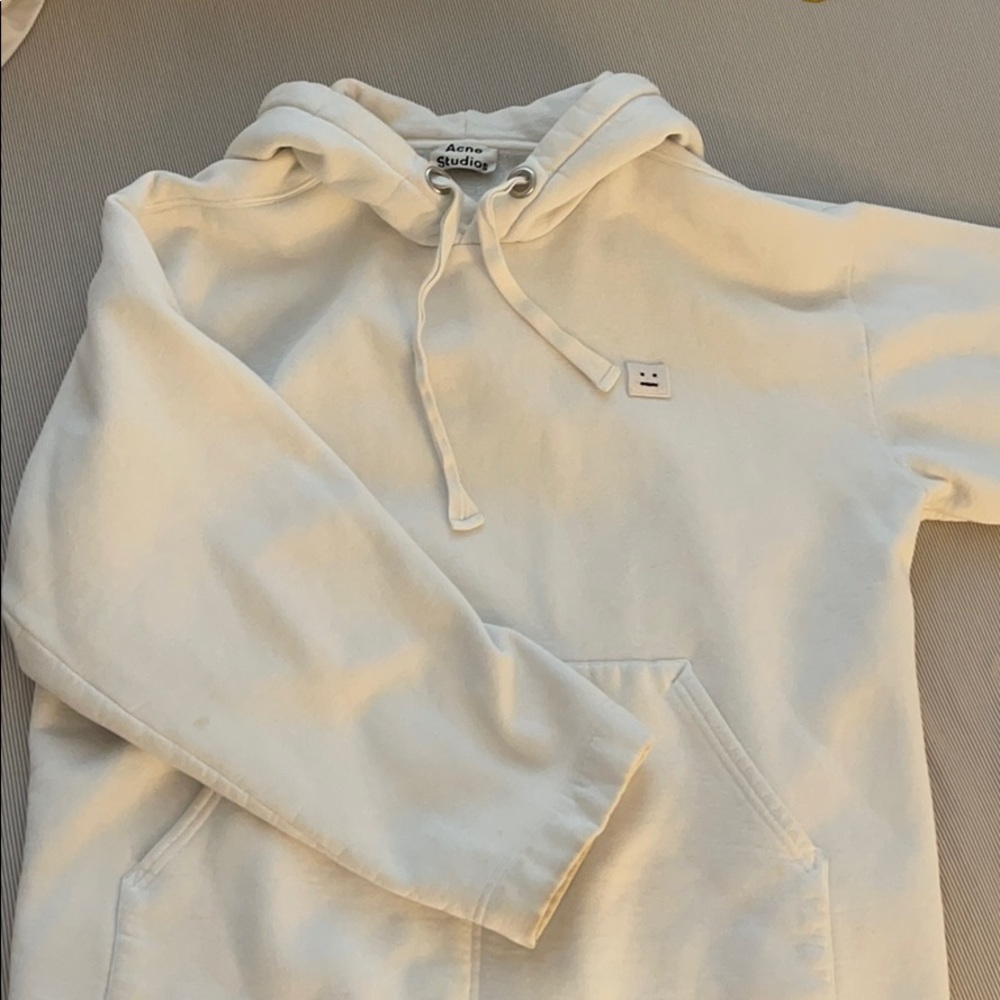 Acne studios white hoodie